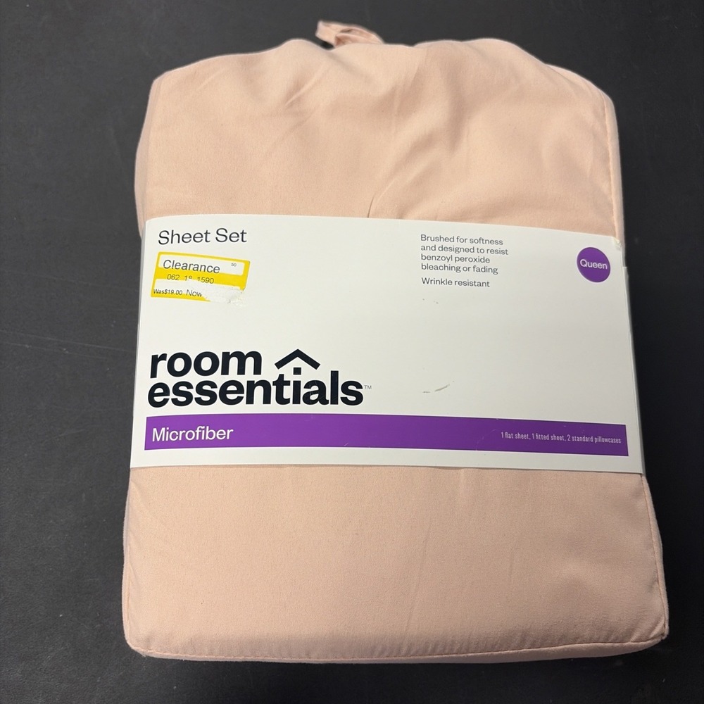 *NEW* Room Essentials Microfiber Sheet Set Full Cream 4 Piece